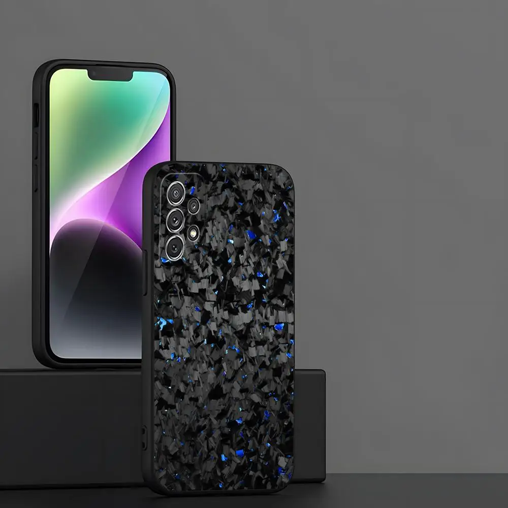 Carbon Fiber Pattern Phone Case For Samsung Galaxy A55 A54 A53 A34 A33 A32 FE Ultra S24 S25 S23 S22 S21 Back Cover