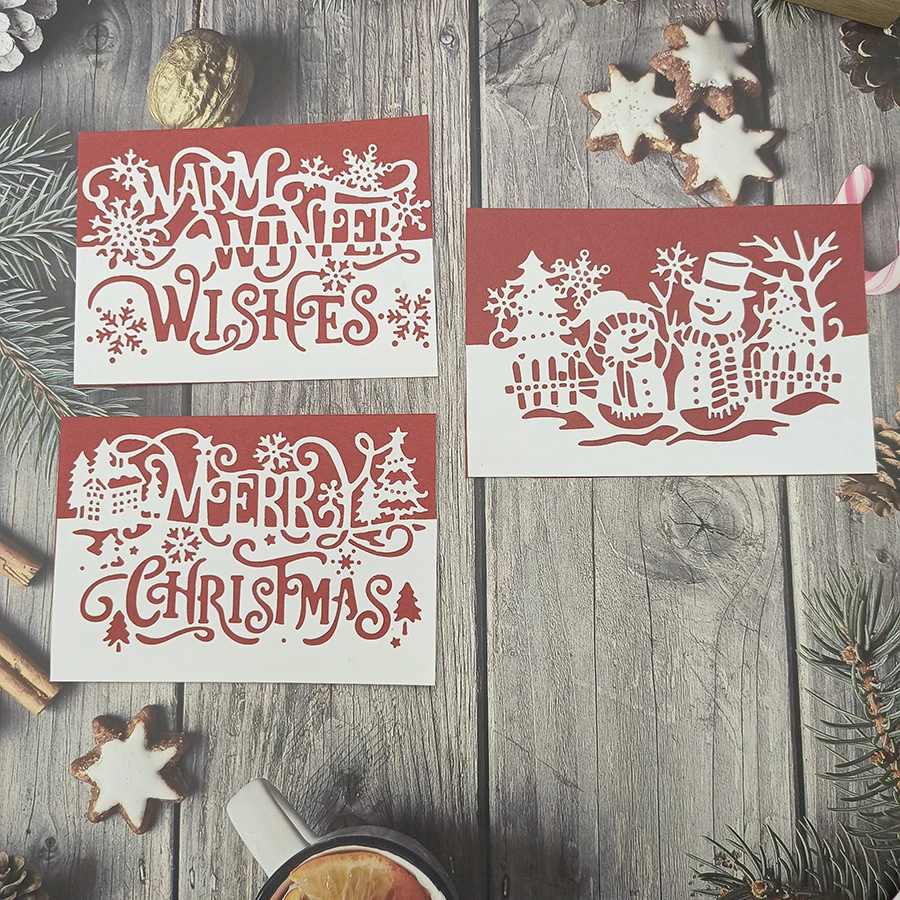 2024 New Arrival Christmas Tree Jingles Bells Snowman  Reindeer Snowflakes Bookmark Metal Cutting Dies for Scarpbook Stencils
