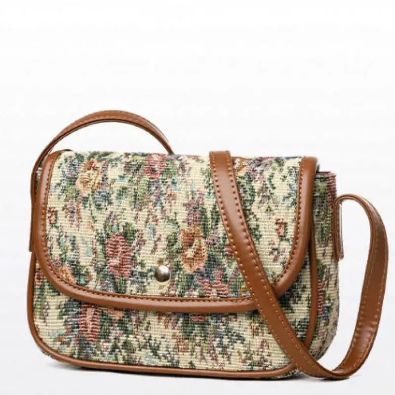 

High-quality Women's Bags 2025 New Retro Fabric Crossbody Bags Women's Single-shoulder Fashionable Small Square Bags