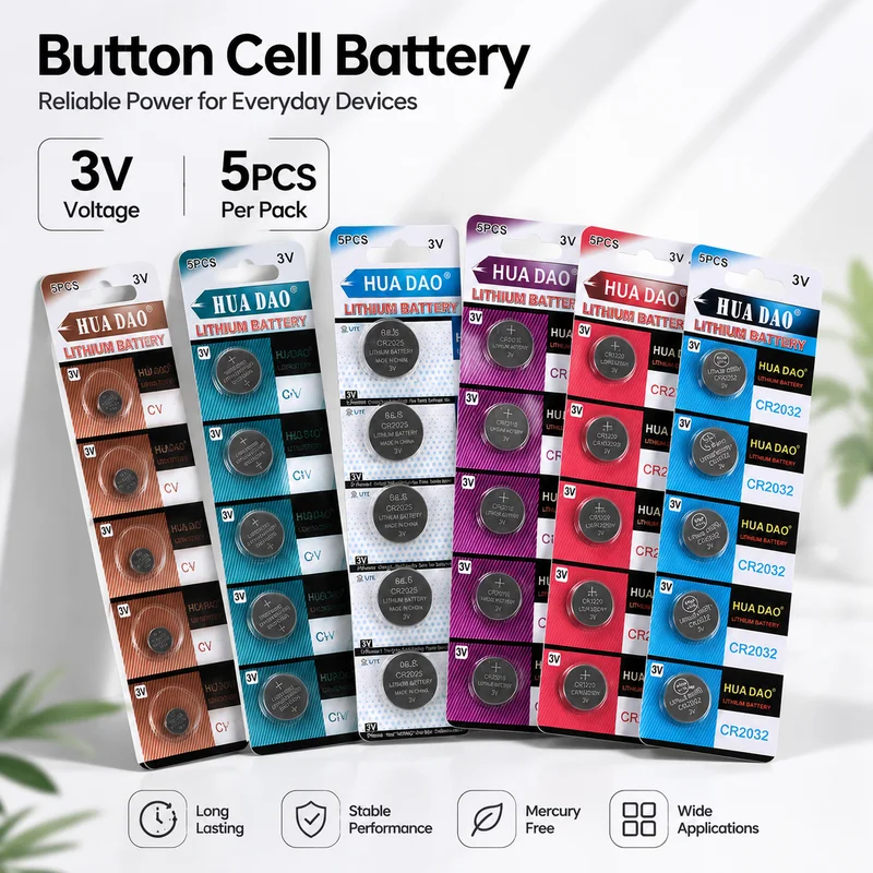 Lithium Coin Cell Battery CR2032 3V 10PCS Button Battery for Watch Toy Car, Replacement Battery Pack Stable Power