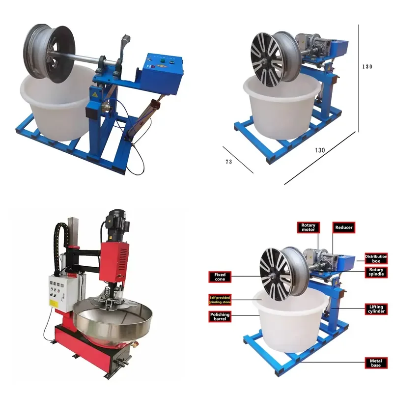 for Automatic rim polisher Easy to operate automotive wheel surface finishing machine
