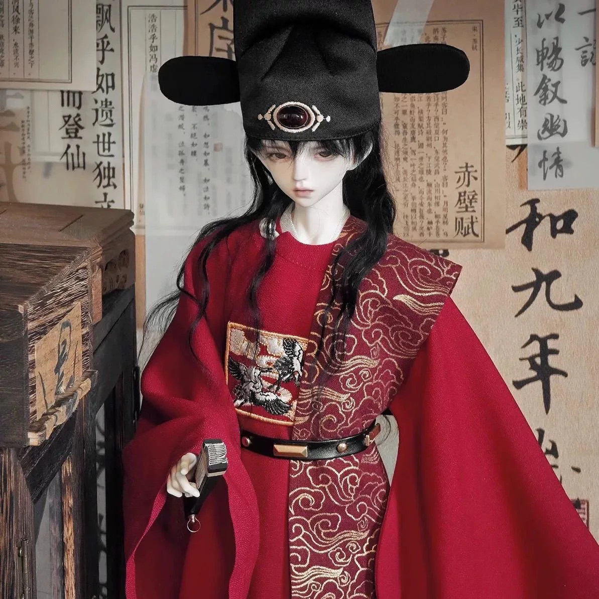 Roupas de boneca BJD adequadas para tamanho 1/4 CD2 estilo antigo Hanfu terno acessórios de boneca (3 pontos)