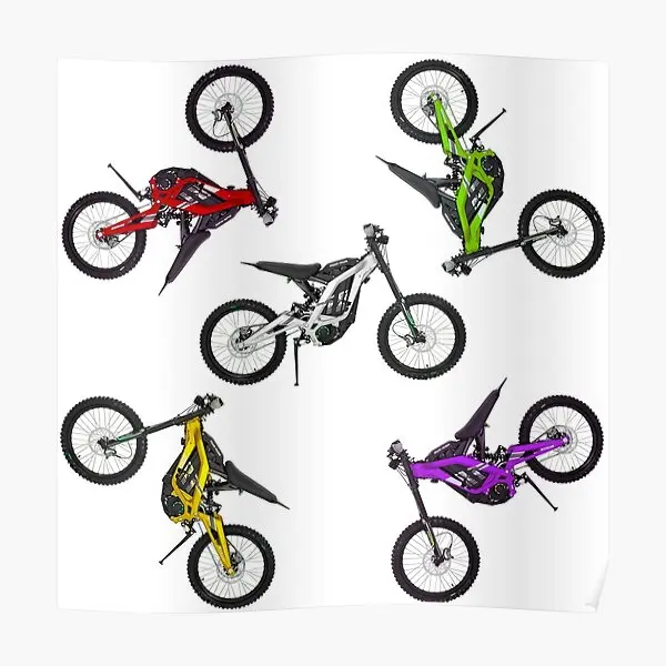 Sur Ron Multi Color E Bike Dirt Bike  Poster Vintage Mural Print Home Painting Decor Picture Decoration Modern Wall Art No Frame