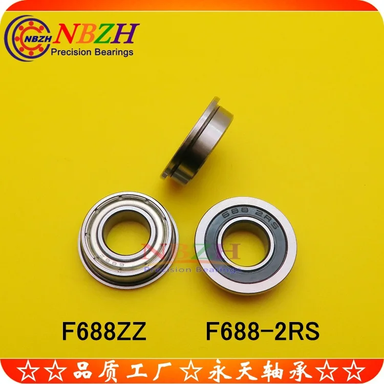 NBZH  50 pcs flange cup bearing SF688 F688ZZ F688-2RS 8*16*5 MM