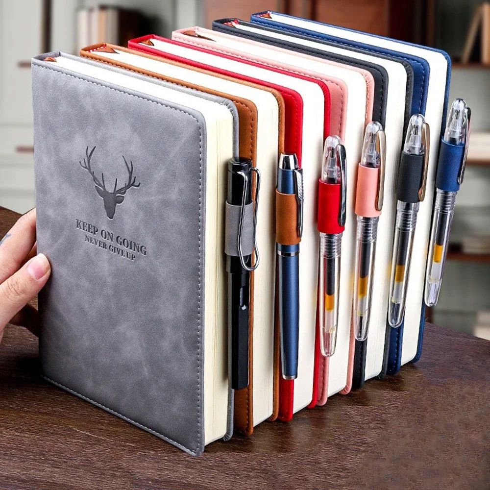 360 Pages Super Thick Leather A5 Notebook Daily Business Office Work Notebooks Notepad Diary School Supplies