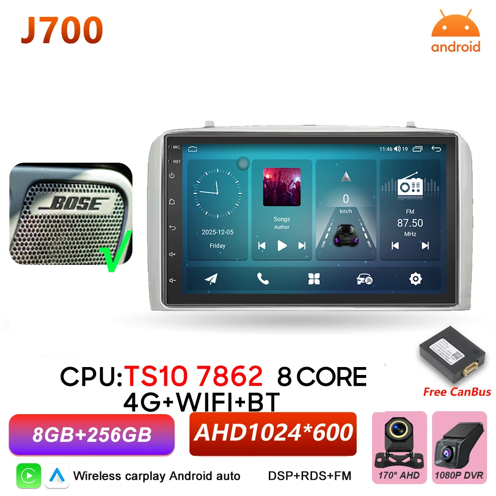 Android 16 Auto autoradio voor Alfa Romeo 147 GT 937 2000-2010 Carplay Multimedia Videospeler Stereo DSP GPS Navigatie BT Wifi