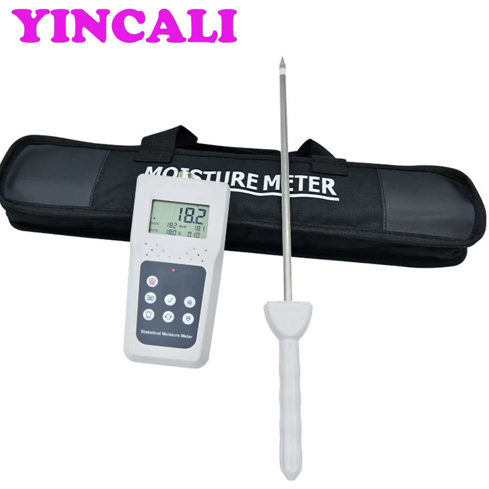 KMS680H Hay Moisture Meter Gauge Can Fast Determination Device for Measuring the Moisture of Compressed Hay and Straw Hygrometer