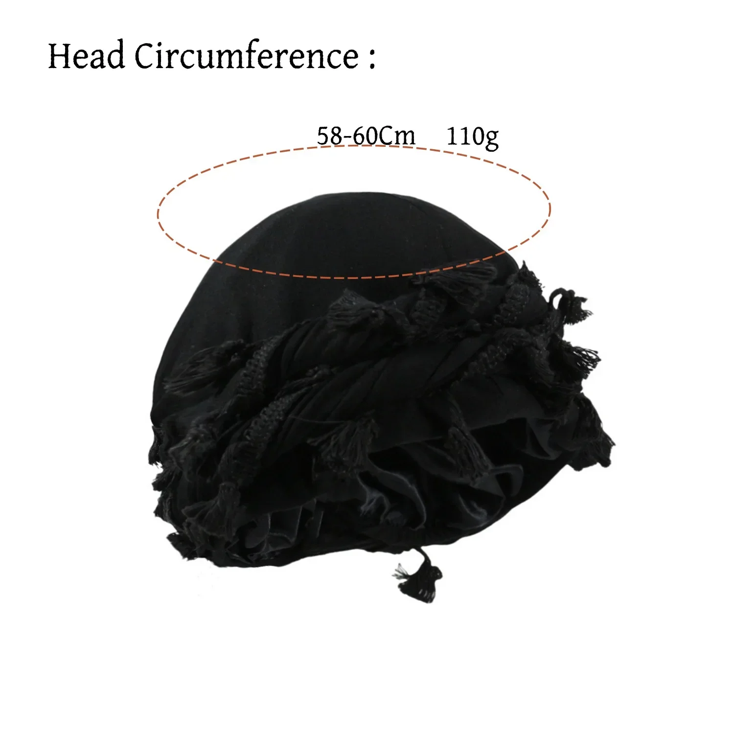 أغطية رأس عمامة ملتوية عتيقة للرجال، ربطة عنق عمامة من الساتان قابلة للتمدد لإغلاق رباط الشعر، وغسالة الآلة