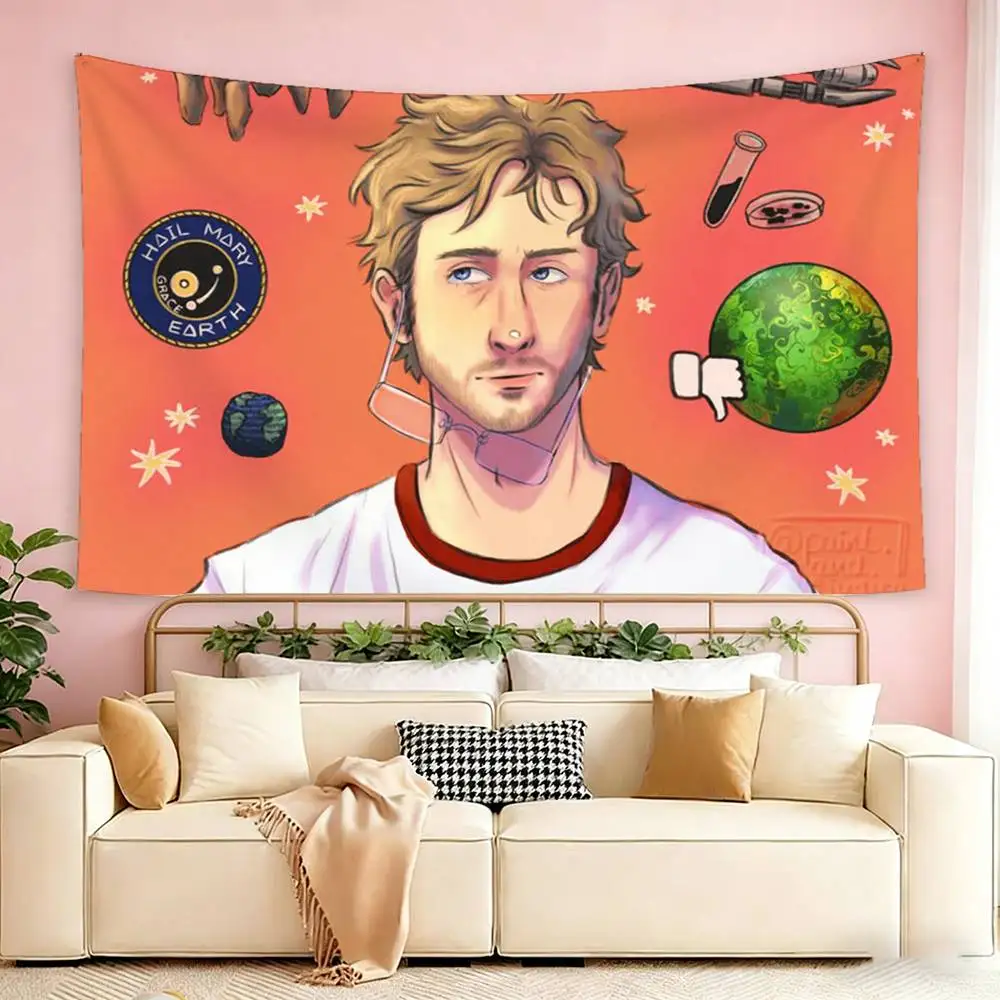 P-Project Hail Mary Ryan Gosling Flags Wall Hanging Tapestry Outdoor Garage Room Decorative flag