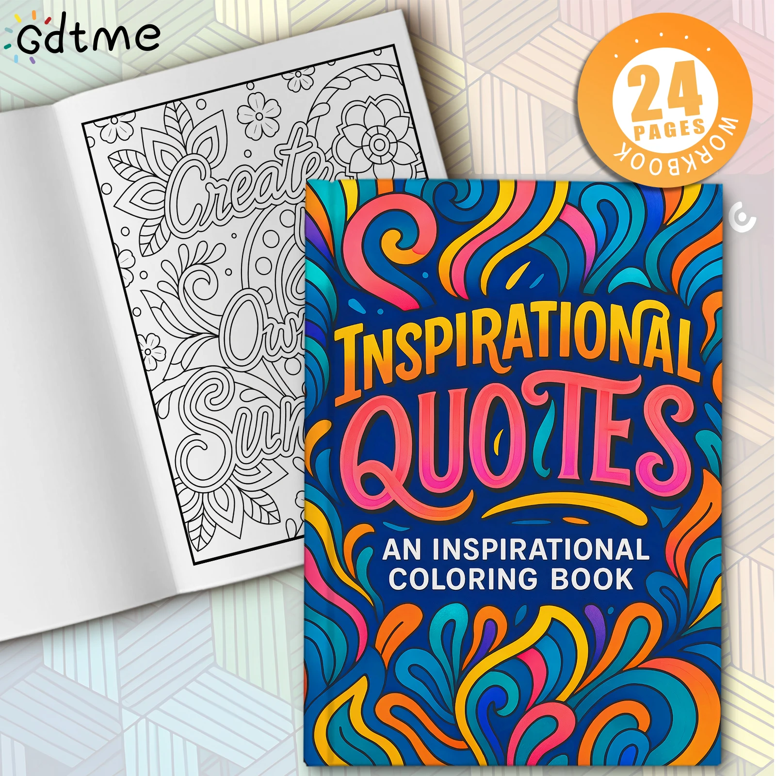 Positive Quotes Coloring Book for Adults Anti Anxiety Stress Relief DIY Painting Drawing Book Great Gift for Relaxation