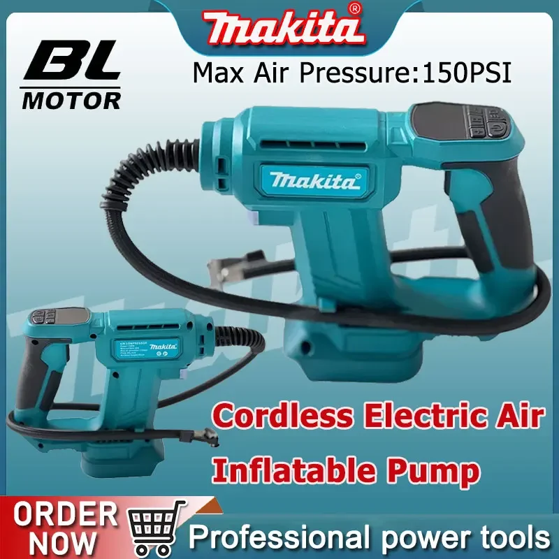 

Makita Cordless 2 In 1 Air Pump Portable Car Tire Inflator Air Compressor Automatic Inflatable Pump Electric For 18V Battery