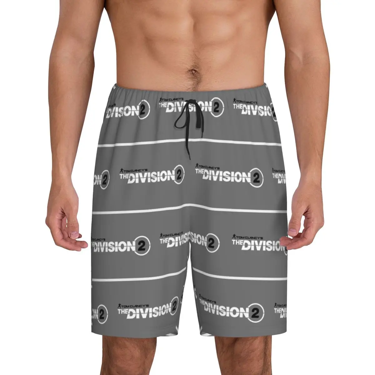 

Custom Tom Clancy's The Division Short Pajama Pants Men Sleepwear Sleep Lounge Bottom Shorts Sleeping Pants