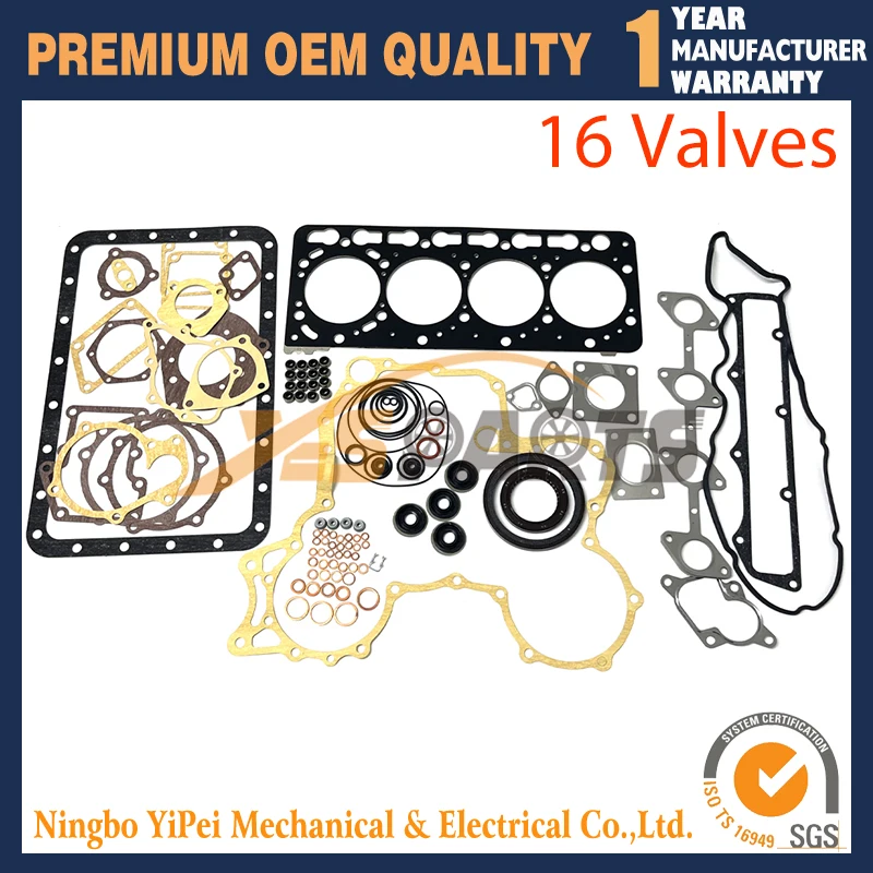 

Full Gasket Kit Set for Kubota V3300 V3300-DI V3300T Engine（12 or 16 Valves)