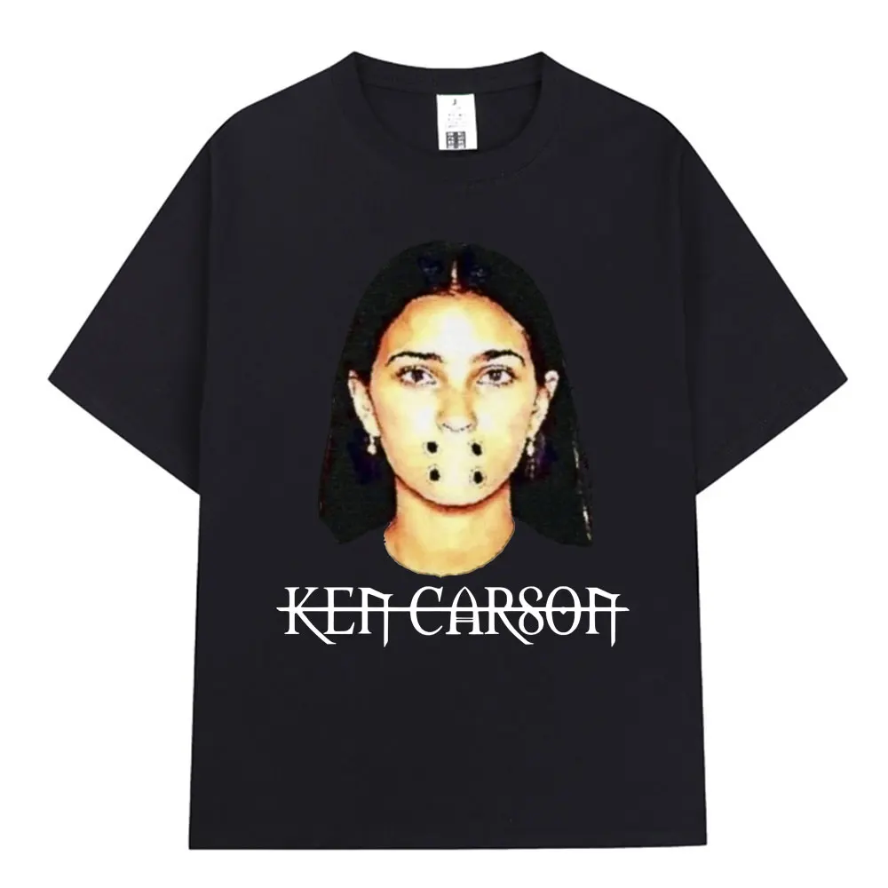 Rapper Ken Carson A Great Chaos T Shirt Opium Gothic Men Fashion Hip Hop T Shirts Summer 100% Cotton Casual Tee Shirt Oversized