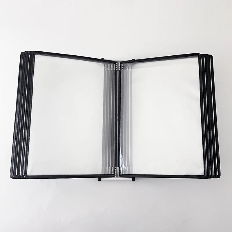 A4 Wall Mounted Display  File Rack Work Style Folder, Workshop Information Book, Wall Mounted Page Flipping File Holder