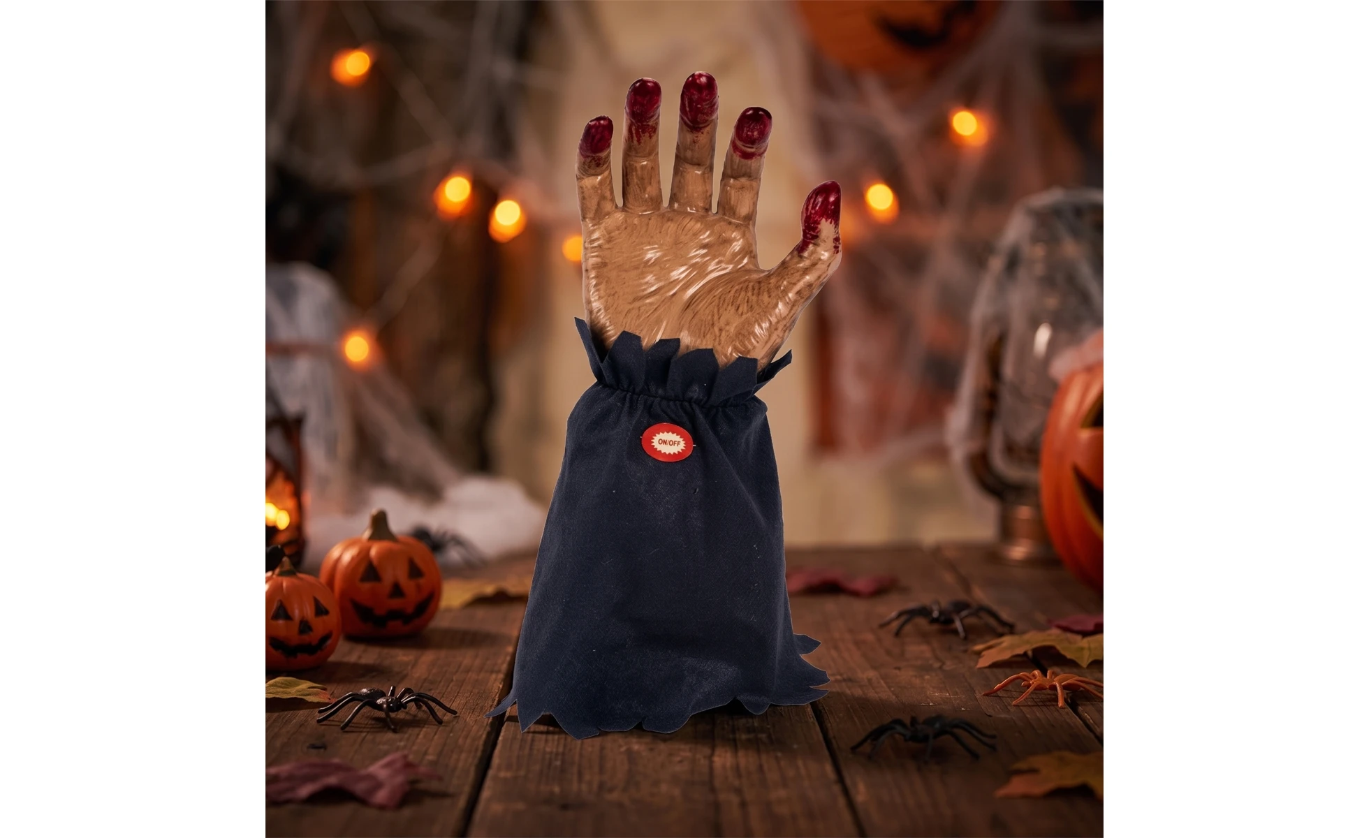 Ghost Hand Decoration Spooky Animated Hand with Cloth Base Animatronic Prop Scary Sturdy for Tabletop Displays