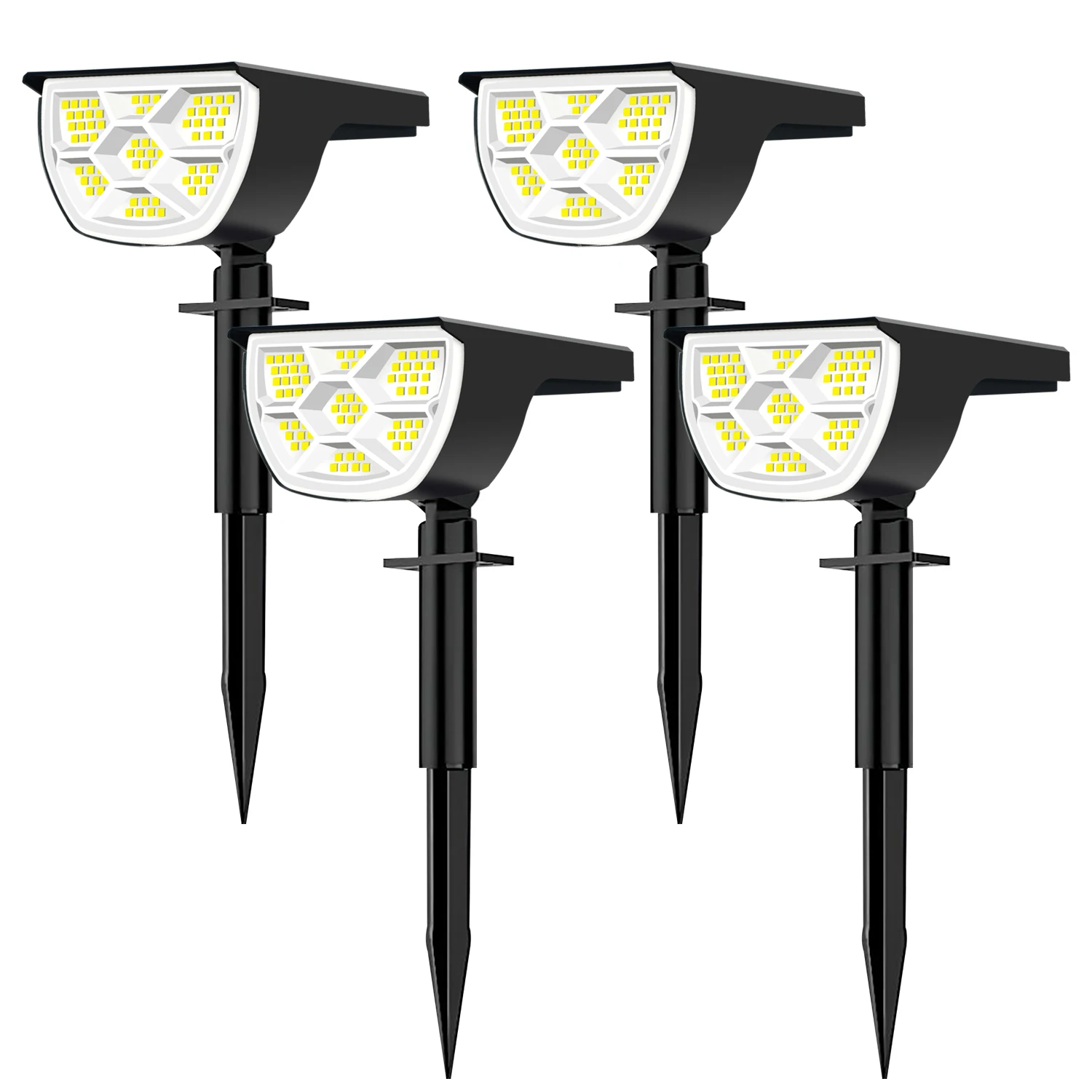 1/2/4PCS Solar Spot Light 68/72 LED Outdoor Garden Solar Landscape Spotlights Wodoodporny 3 tryby oświetlenia ściennego Drzwi Garaż podwórkowy