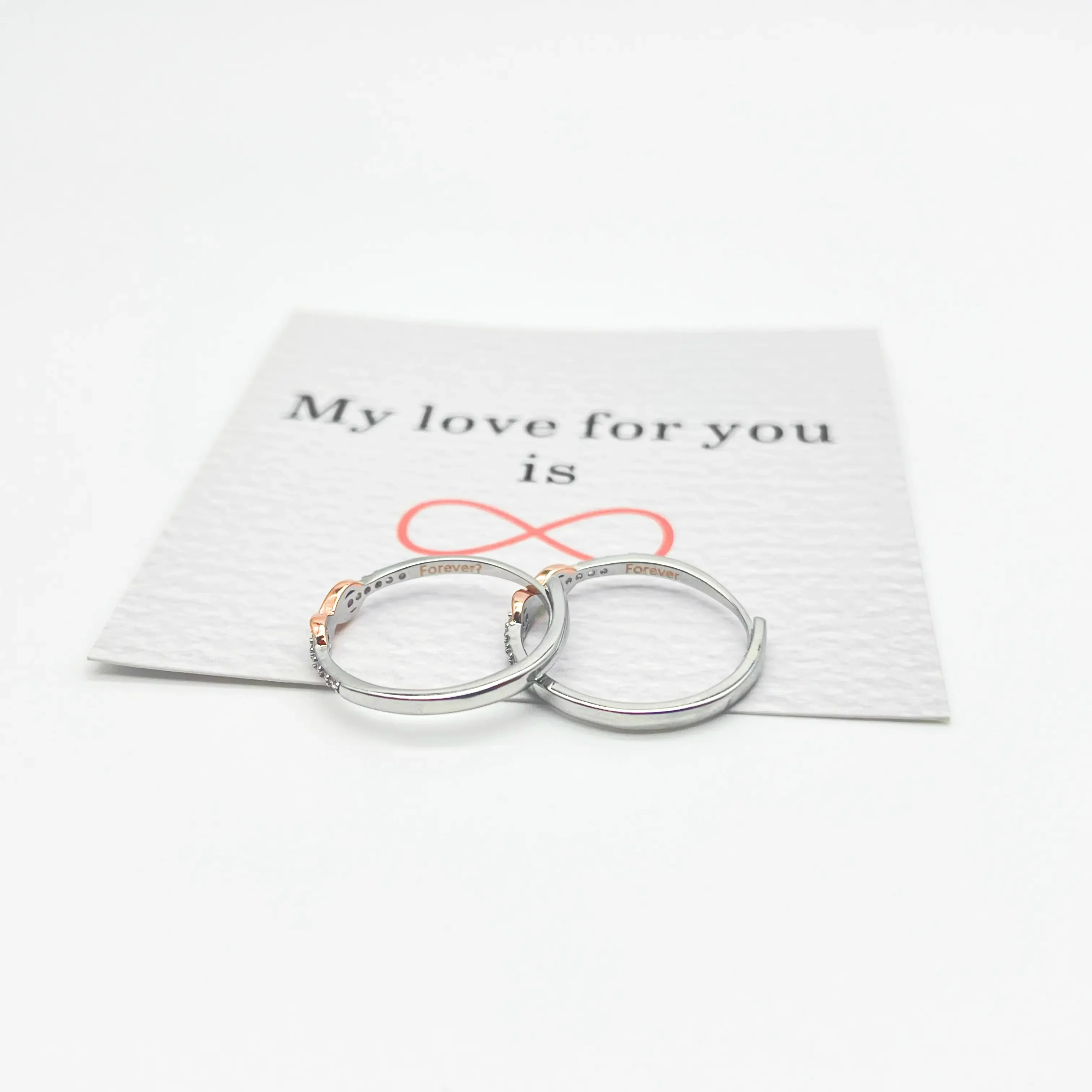 2PCS Forever Best Frineds Pink Infinity Love Ring – A Promise That Never Ends