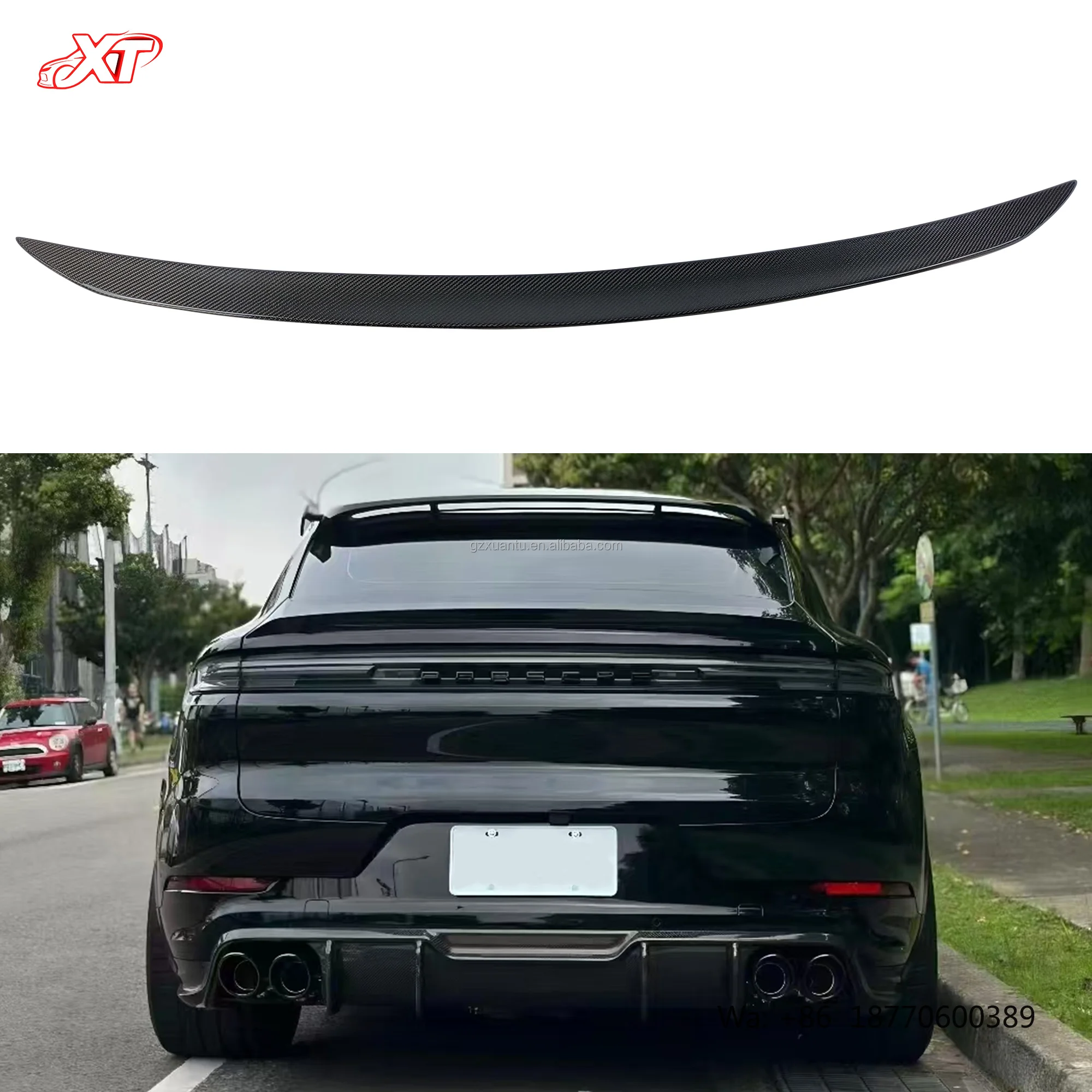 9Y0 Carbon Fiber Rear Tail Wing Fixed Wing Rear Spoiler for Porsche Cayenne Coupe 9Y0 Car Body Kit Modification