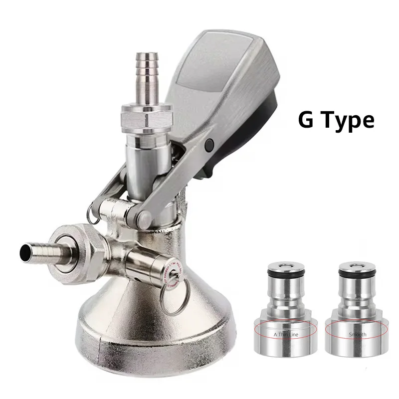 

G Type Keg Coupler with Ball Lock Conversion Kit, Commercial European Beer Keg Valves,Kegerator Tap Dispenser