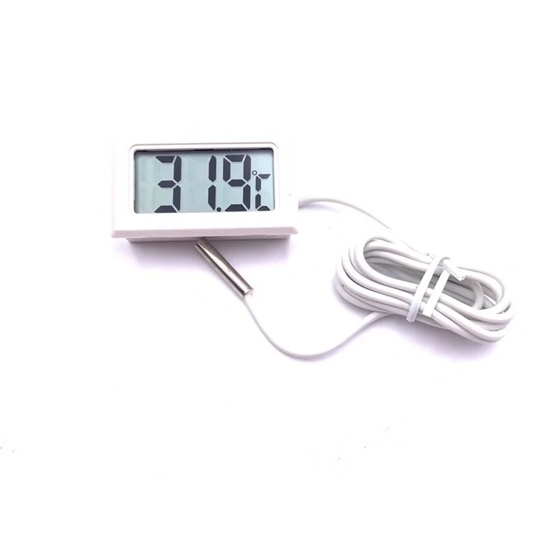 Computer Water Cooling Thermometer Electronic Digital Temperature Meter Water Tank Thermometer with Waterproof Probe Plug