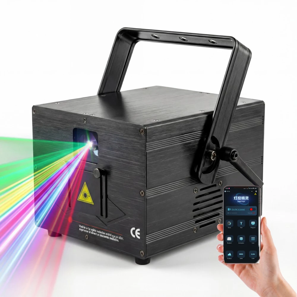 

3W/5W RGB Stage Laser Light APP Control ILDA DMX512 3D Animation Beam Laser Projector DJ Disco Party Wedding Stage Lighting