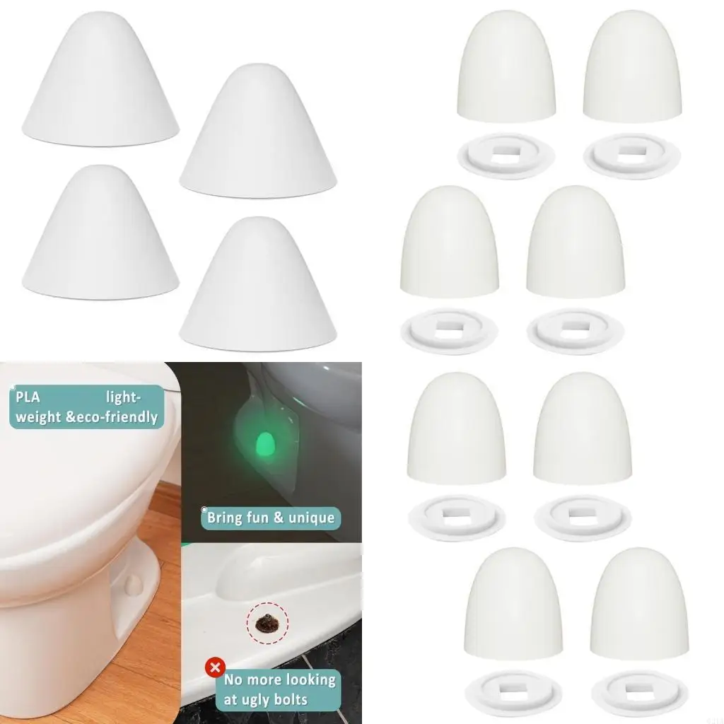 

4 шт. крышки для болтов унитаза, простая установка, универсальные для прицепа для кемперов