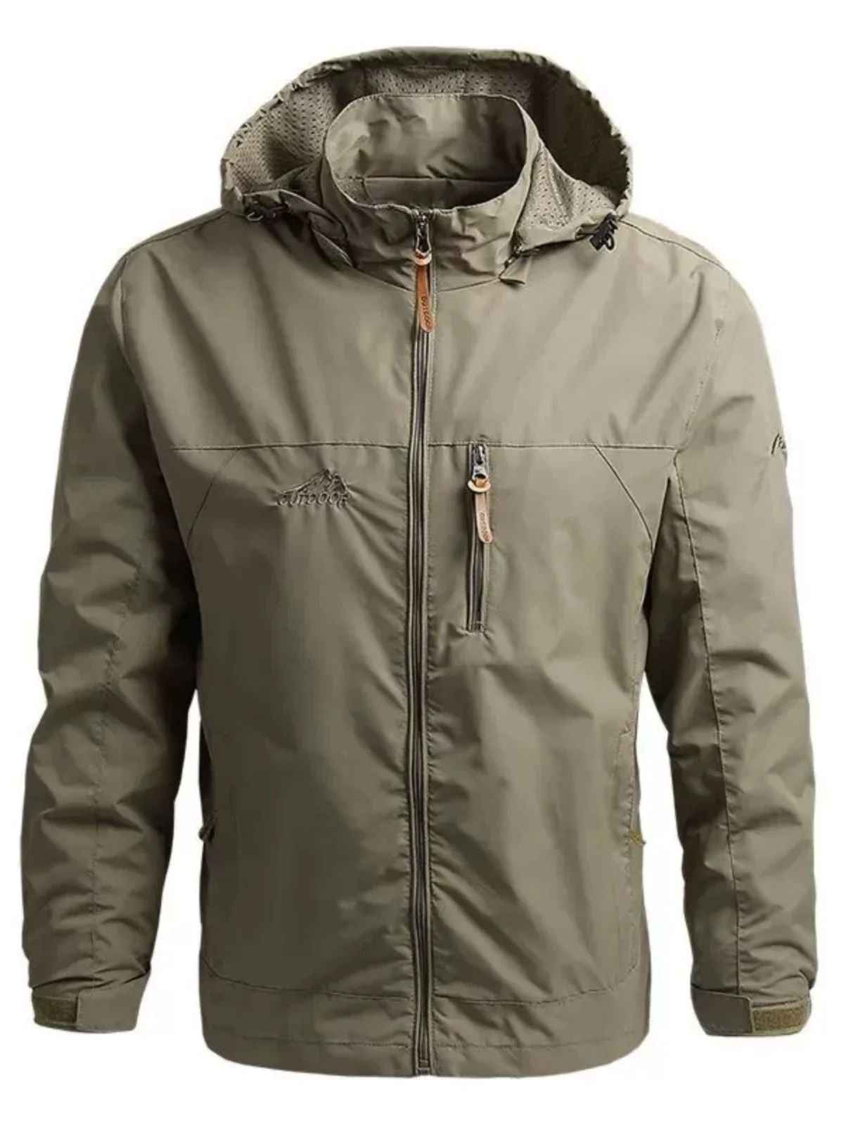 

Men's Outdoor Sports Jaet Windproof Sprinter Long Sve Zipper Closure Hooded Regular Fit Autumn Faion Youthful Sle