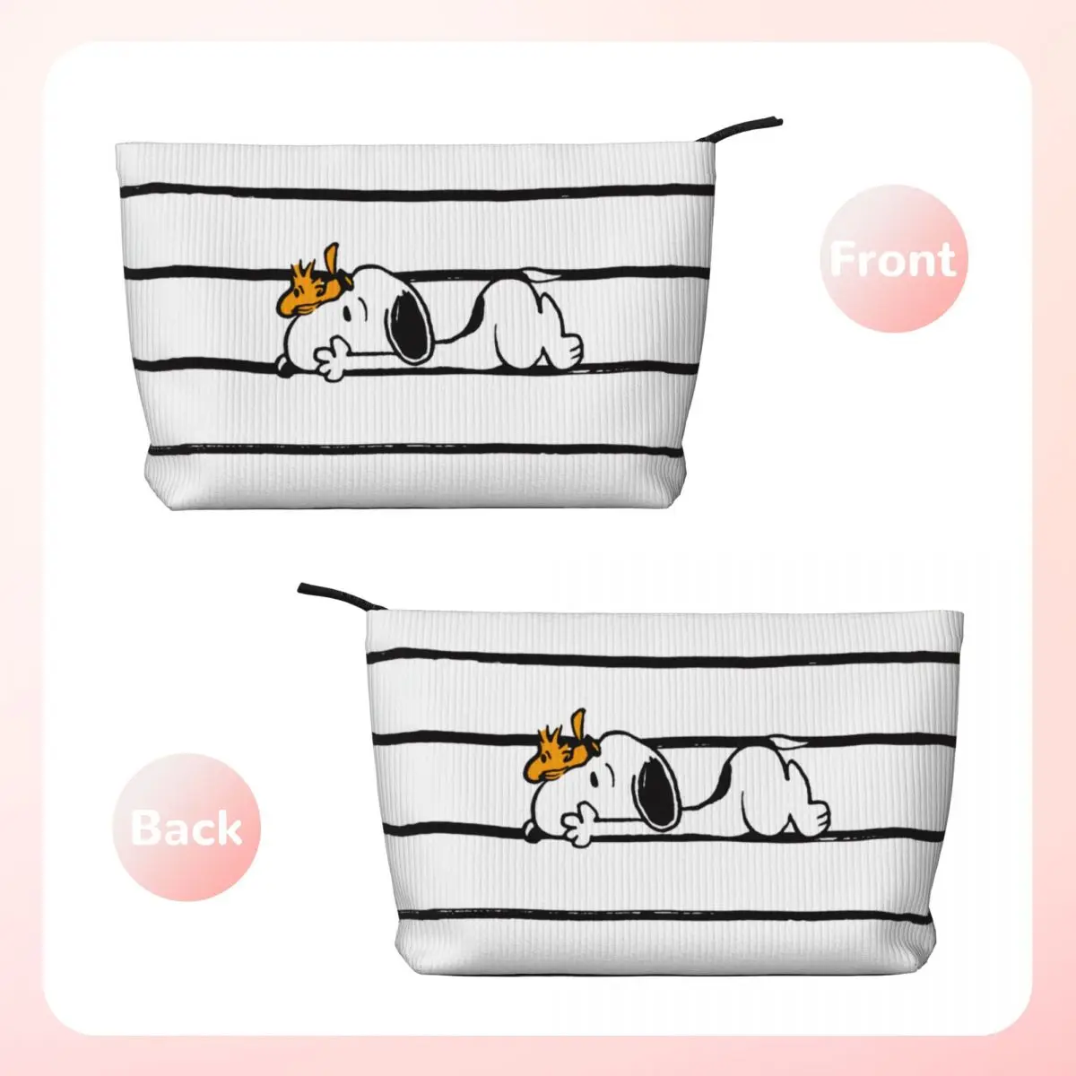 Custom Travel Cute Cartoon Snoopy Toiletry Bag Corduroy Cosmetic Makeup Organizer Women Beauty Storage Dopp Kit Box