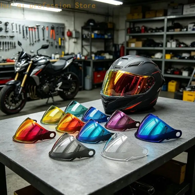 Helmet Lens Replacement for OF616, Polycarbonate Front Cover with Wide Front Coverage for Daily Road Use and Quick Install H8WE