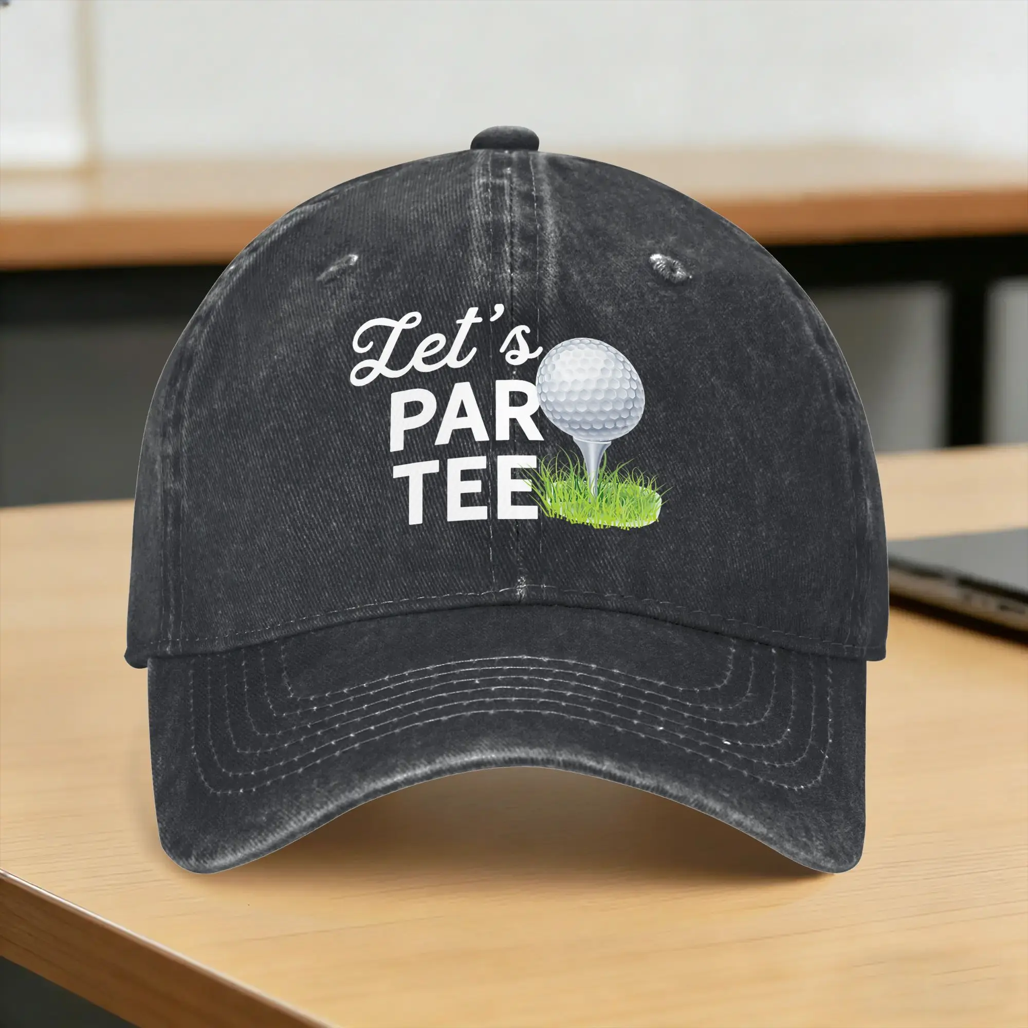 Let’s Par Tee Golf Ball Washed Baseball Cap  Fashion Sun Trucker Hat Summer Men Women Tennis Skate Baseball Caps