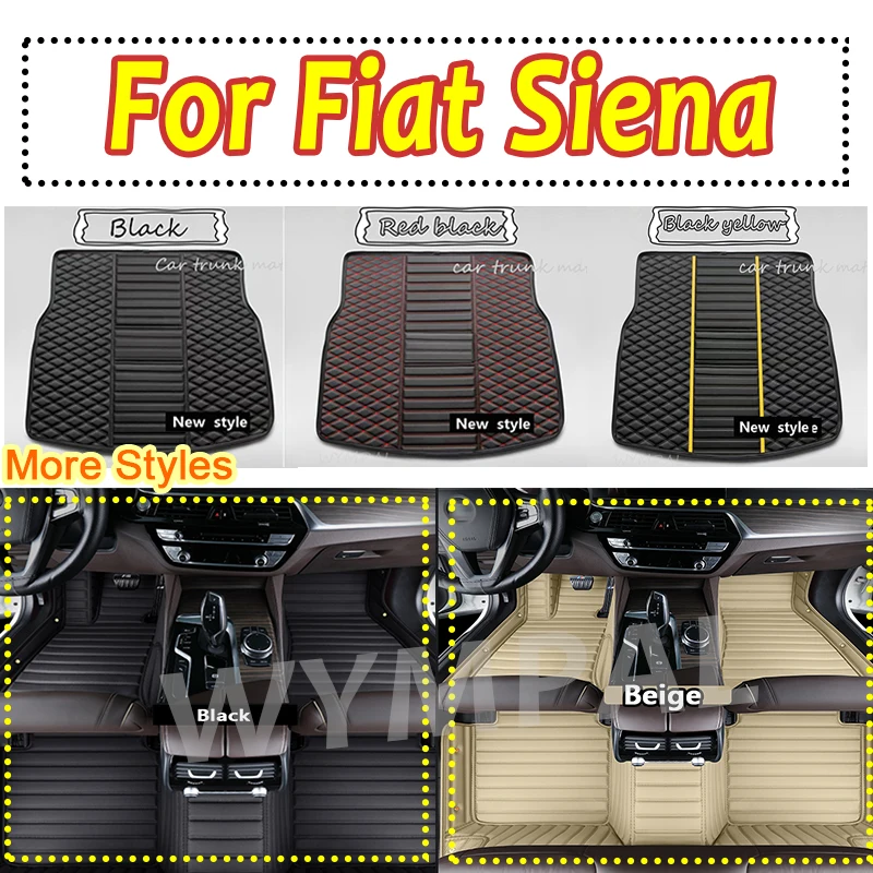

Luxury Custom Automotive Car Floor Mats For Fiat Siena 2004 2005 2006 2007 2008 Auto Leather Car Mats Full Cover Accessories