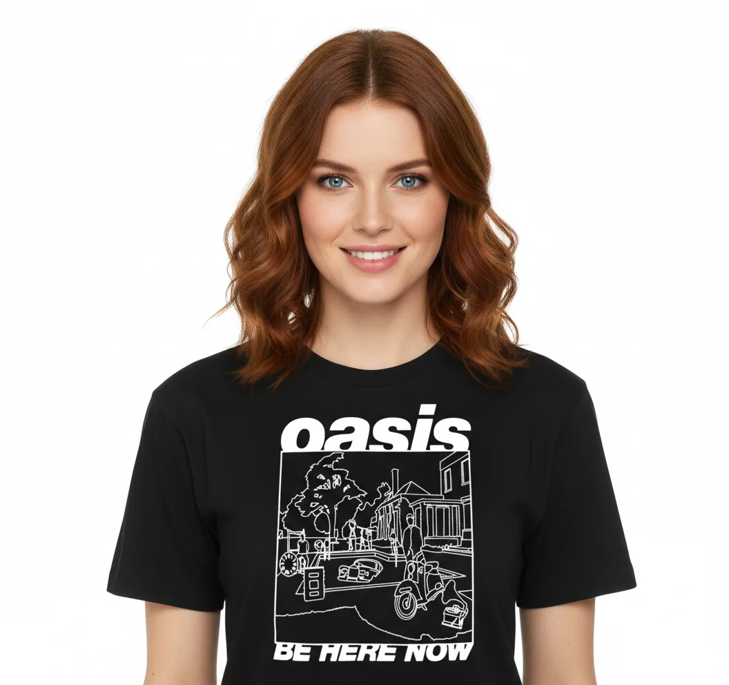 Oasi Rock Band Vintage T-shirt be here now Music Retro Casual Liam Gallagher Cotton Men T shirt New Tee Tshirt Womens Tops