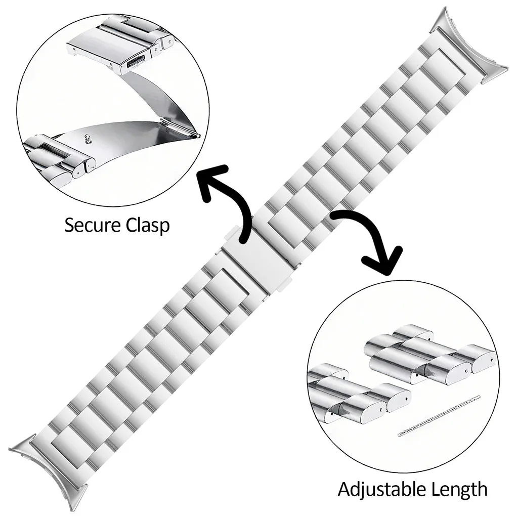 Stainless Steel Strap For Google Pixel Watch 5 4 3 41mm 45mm Replace Bracelet For Google Pixel Watch 1 2 3 4 5 No Gaps Band
