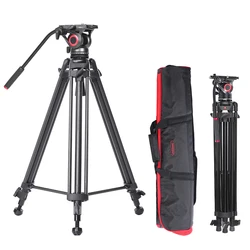 Miliboo MTT606 Travel Tripod Only 2.9kg Weight Hydraulic Fluid Damping Video HeaD for Digital SLR DSLR Camera extra QR plate