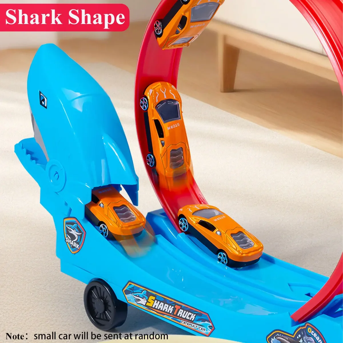 Giocattolo ferroviario scorrevole Squalo Binario assemblato fai-da-te Veicoli da gioco per bambini Giocattoli educativi per ragazzi Regalo Dinosauro Track Car