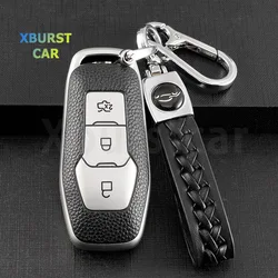 For Ford Focus 3 4 ST Mondeo 5 MK5 Mustang F-150 Explorer Edge Fiesta Kuga MK3 4 TPU Leather Car Remote Key Case Cover Holder