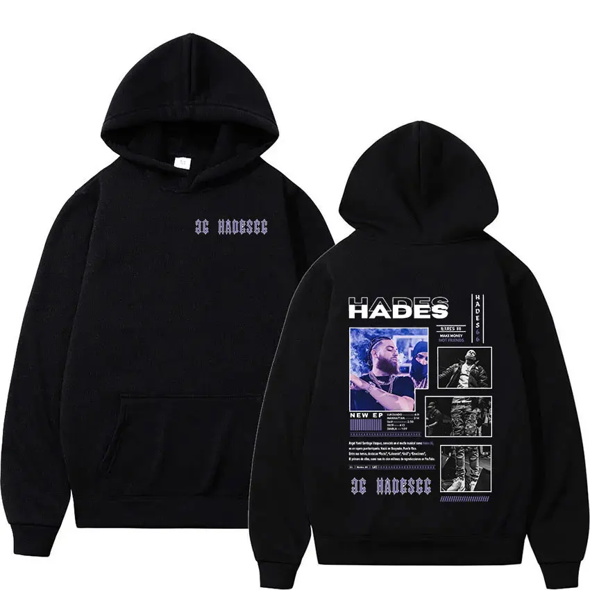 Rapper Hades 66 Make Money Not Friends Tour 2024 Hoodie Men's Hip Hop Clothing Pullover Sweatshirt Retro Fashion Oversized Hoody