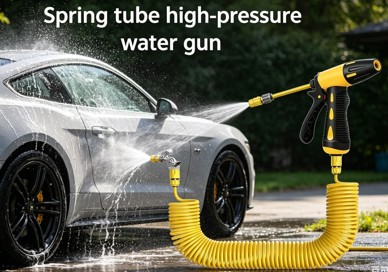 

10-20 Meter Car Washing Tool Set High-pressure Nozzle Retractable Water Hose Car Wash Hose Nozzle Durable Wear-resistant