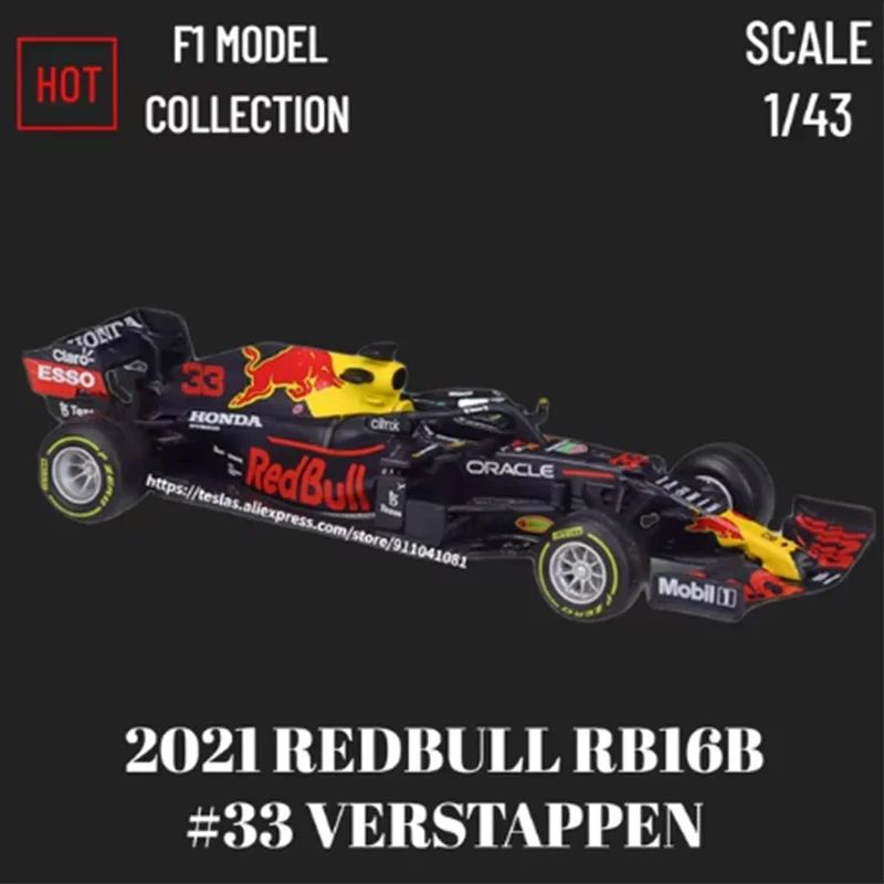 Bburago 1:43  Red Bull RB15 RB16B #33 F1 Racing Formula Car Simulation Alloy Die-cast  Model Toys Cars Collectible Gifts