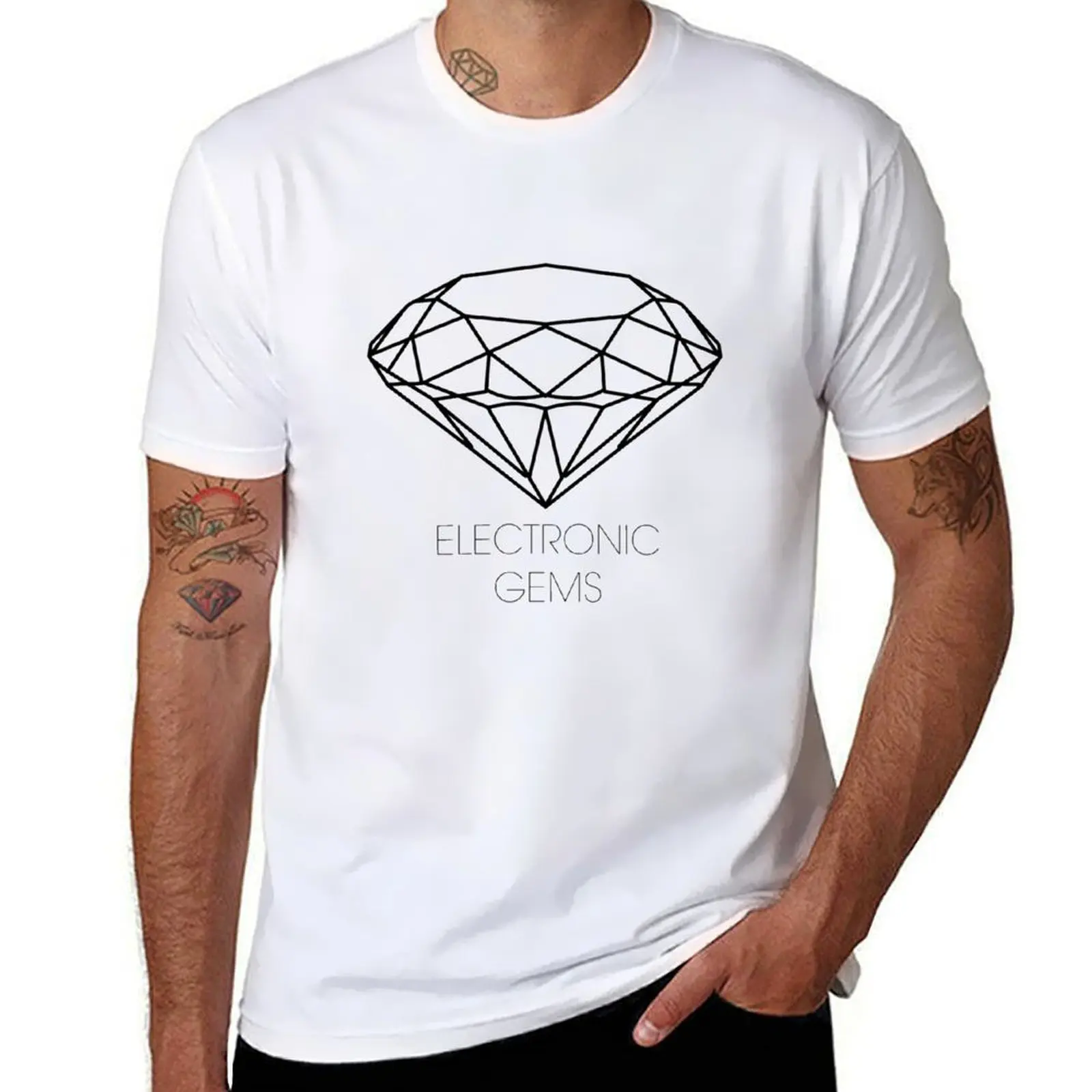 Electronic Gems T-Shirt t shirt men 100% cotton luxury brand t shirts for man pack white T-Shirt
