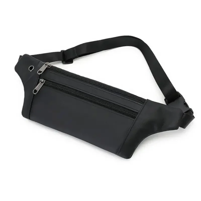 Close-fitting Fanny Pack Fashion Cow Leather Shoulder Messenger Bag Solid Lightweight Running Chest Bag Men's Phone Change Bag