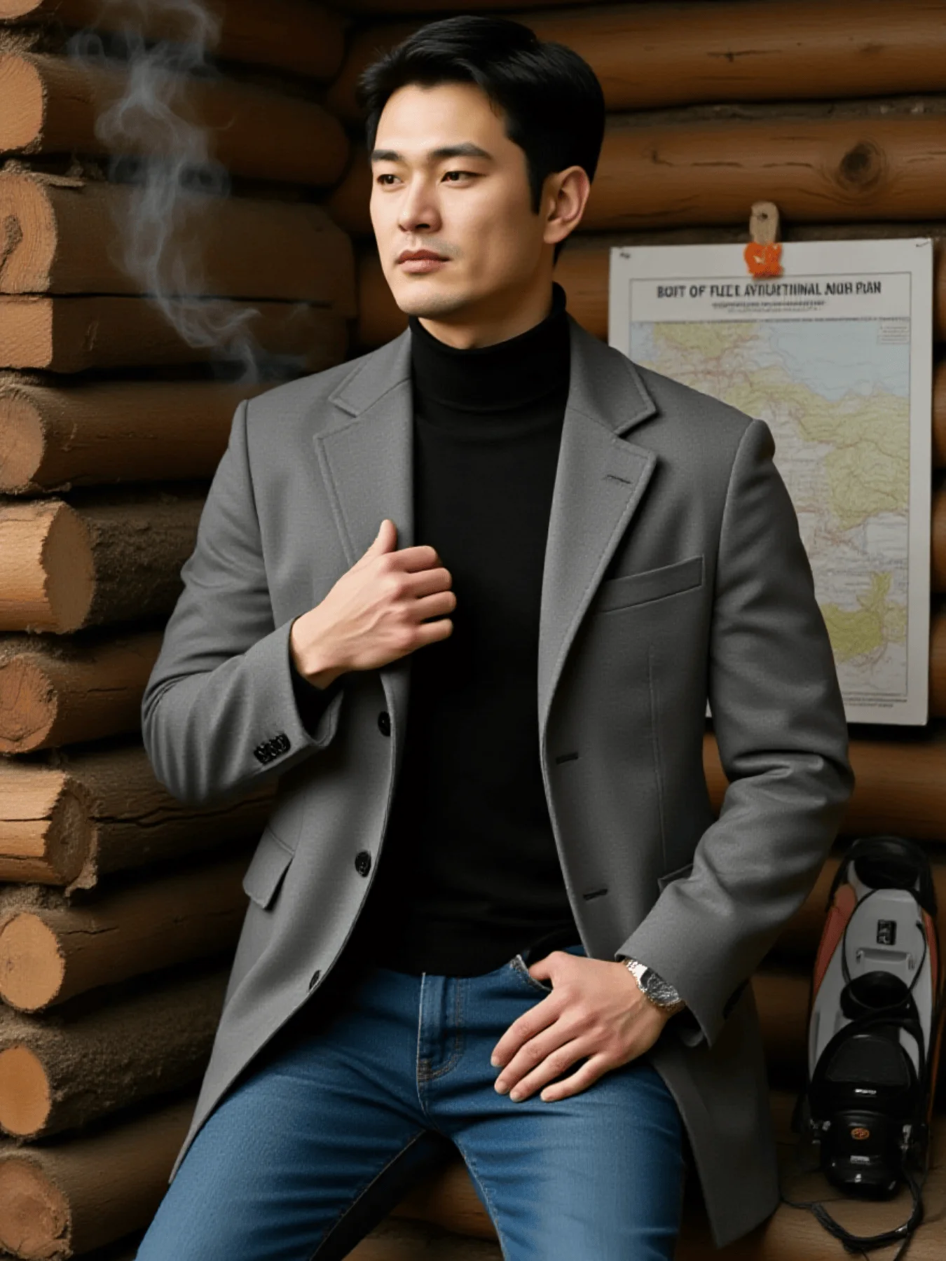 

Однотонная куртка на одной пуговице, уличный стиль, повседневная модная ветрозащитная корейская куртка в японском стиле для мужчин