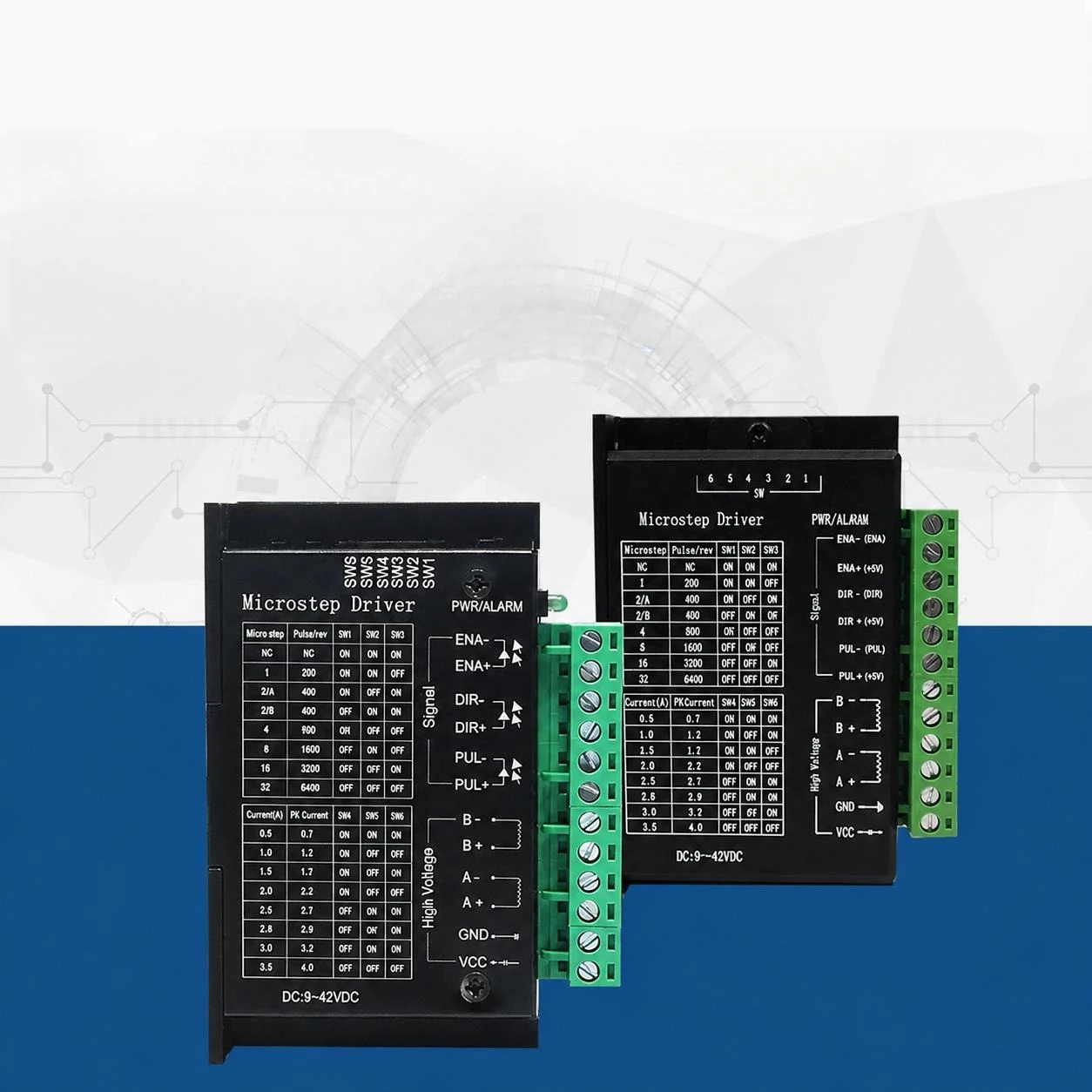 Microstep Motor Driver TB6600 9-42V 4A / DM542 20-50V 4.2A / DM556 20-50V 5.6A Stepper Motor Driver for Nema17 Nema23 Nema24