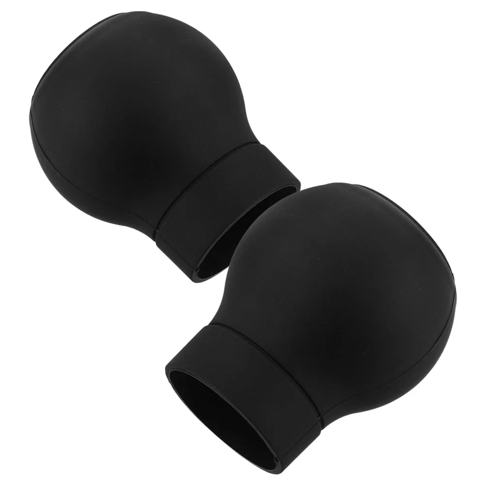 

2 Pcs Car Gear Protector Automobile Shift Lever Cover Headgear Modified Knob Black