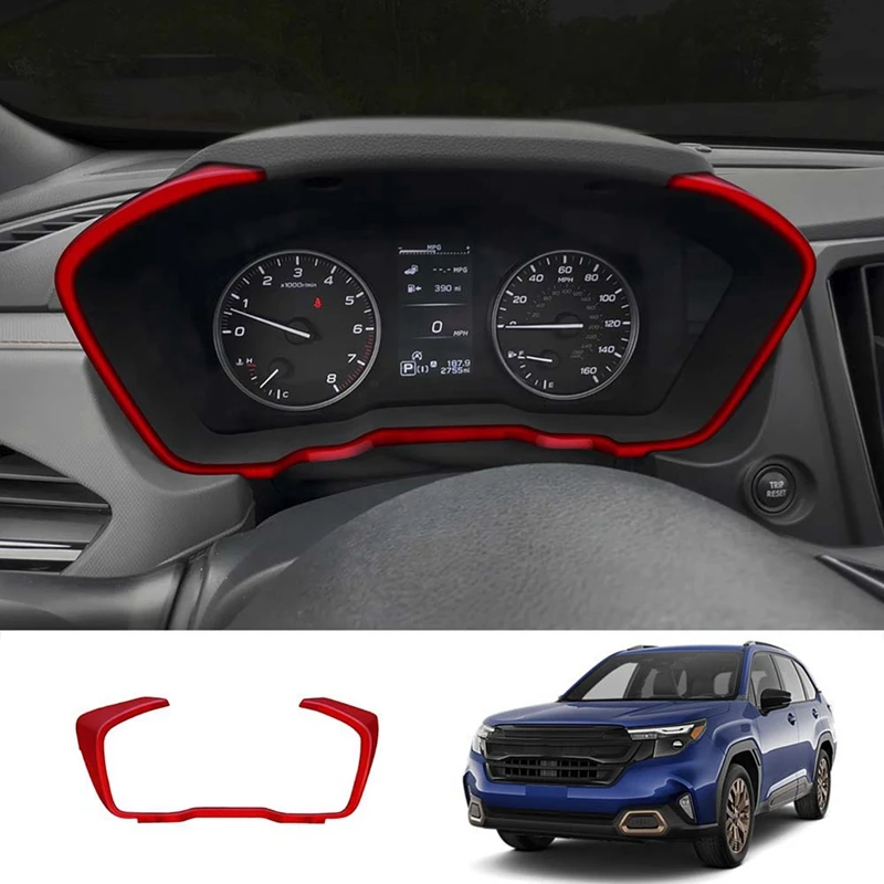 Car LCD Instrument Screen Trim Frame Instrument Panel Frame For Subaru Forester 2025 Red