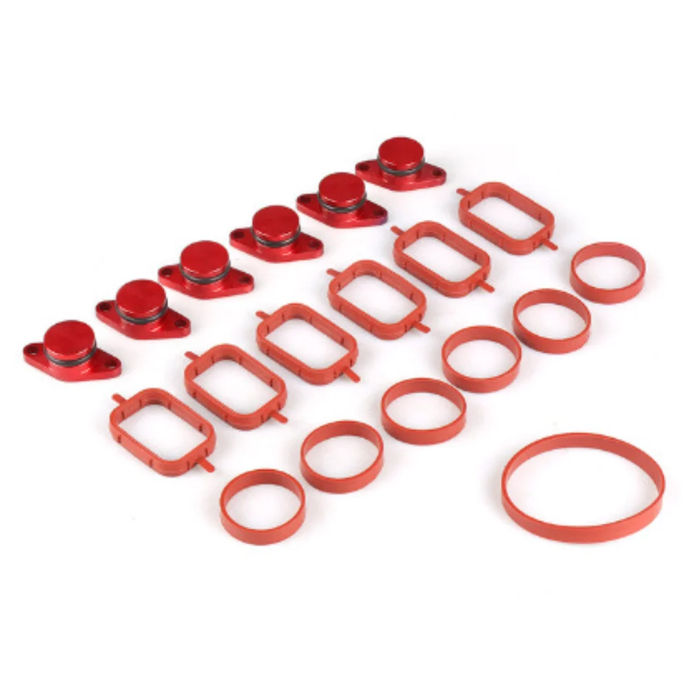 22MM Car Set Swirl Flap Bungs 22mm Diesel Metal bungs with intake manifold gaskets kit For BMW M47 E46 320d 330d 520d 525d K7C4