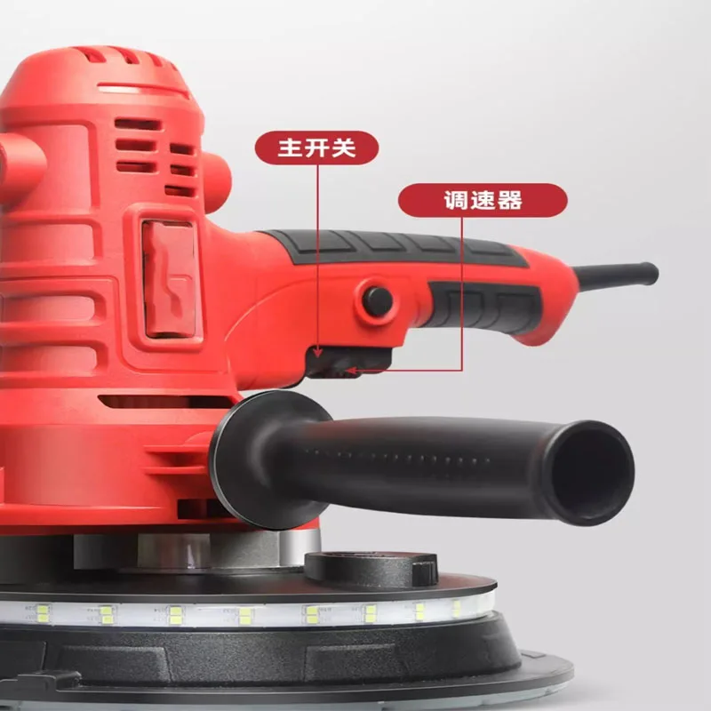 Dustless ไฟฟ้า Drywall Sander Wall Putty ขัดเครื่องบดมือ LED คู่เครื่องบดเครื่องบดสําหรับตกแต่งบ้าน