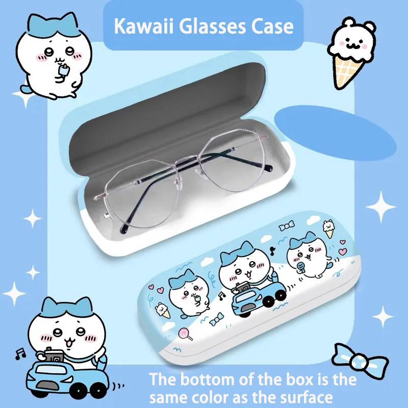 

Kawaii Chiikawa Glasses Case Cute Glasses Storage Box Cartoon Portable Myopia Glasses Box Girls for Gifts