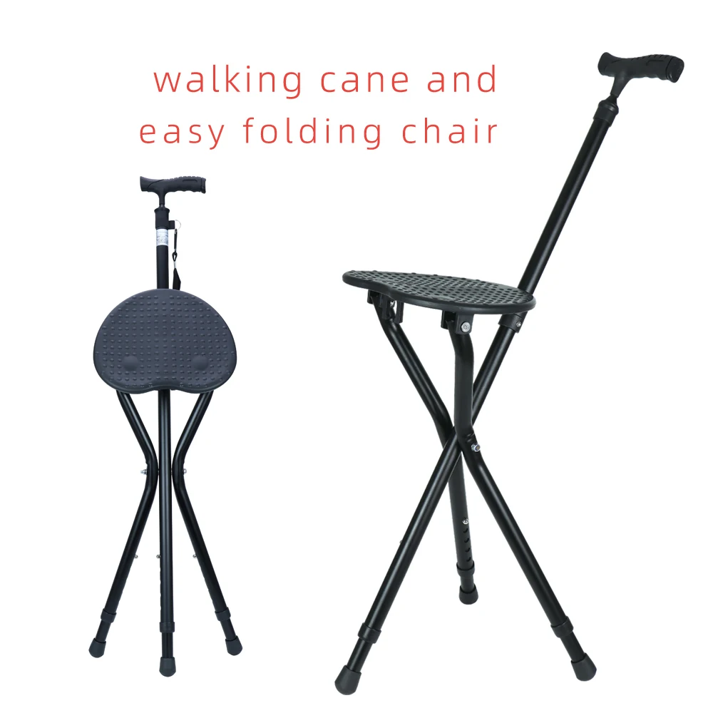 

Adjustable folding chair accessories Comfortable seat Aluminum walking cane Convenient practical fashion accessories